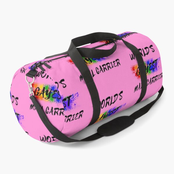 Item preview, World's Gayest Mail Carrier Queer Joke With Rainbow Colors For Pride Month In Pink designed and sold by LuckyKermit.