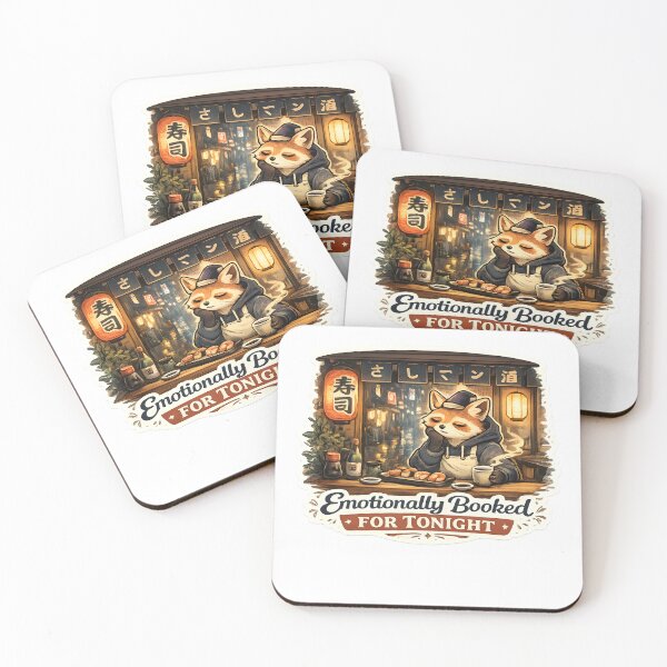 Item preview, Emotionally Booked For Tonight Retro Sushi Bar Japanese Aesthetic designed and sold by StickyGuys.