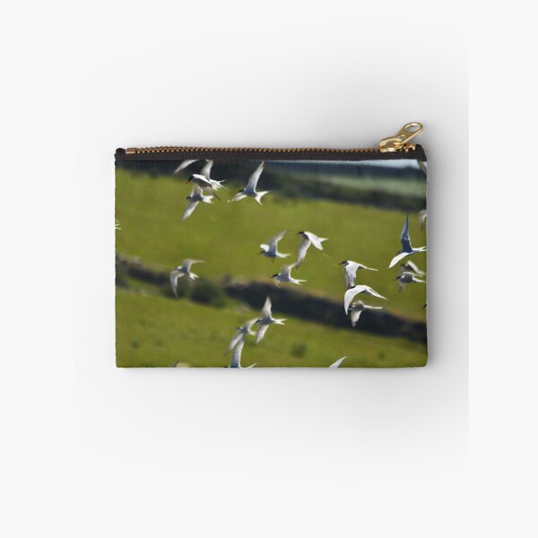 Item preview, Flock of Terns Swooping Over Coastal Grassland designed and sold by Shanguai.