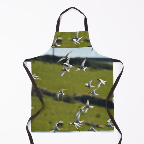 Item preview, Flock of Terns Swooping Over Coastal Grassland designed and sold by Shanguai.