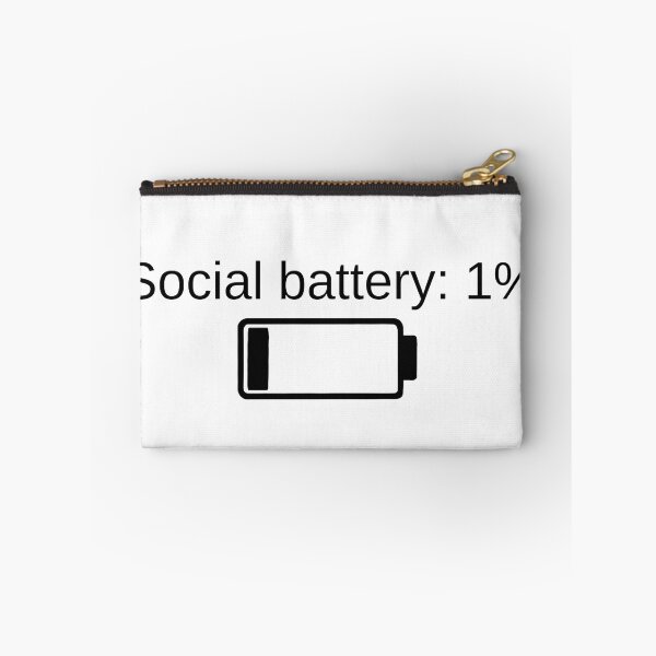 Item preview, Social battery: 1% designed and sold by SimpleDesign111.