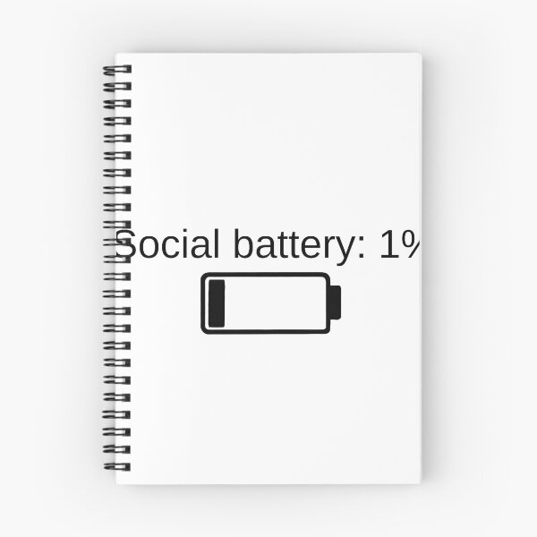 Item preview, Social battery: 1% designed and sold by SimpleDesign111.
