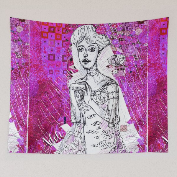 Item preview, Portrait Of Adele Bloch Bauer Inspired by Gustav Klimt (Drawing by ACCI) designed and sold by VanyssaGraphics.