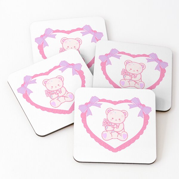 Item preview, Cute Teddy Bear Heart Frame Kawaii Cozy Aesthetic Pastel designed and sold by starcreative22.
