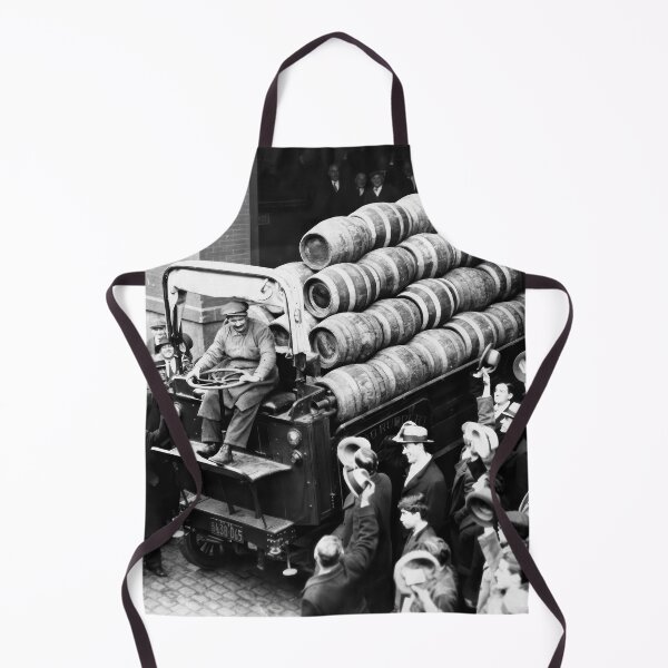 Item preview, Prohibition, Beer Barrels, Vintage Black and White Old Photo designed and sold by IconicArchive.