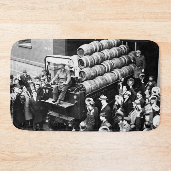 Item preview, Prohibition, Beer Barrels, Vintage Black and White Old Photo designed and sold by IconicArchive.