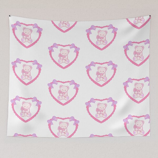 Item preview, Cute Teddy Bear Heart Frame Kawaii Cozy Aesthetic Pastel designed and sold by starcreative22.