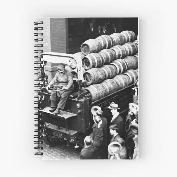 Item preview, Prohibition, Beer Barrels, Vintage Black and White Old Photo designed and sold by IconicArchive.