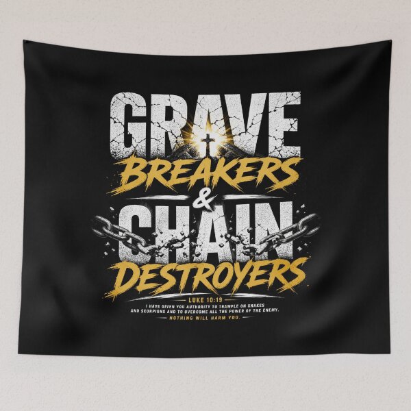 Item preview, Grave Breakers & Chain Destroyers Christian Faith T-Shirt designed and sold by GRACE THREADS .