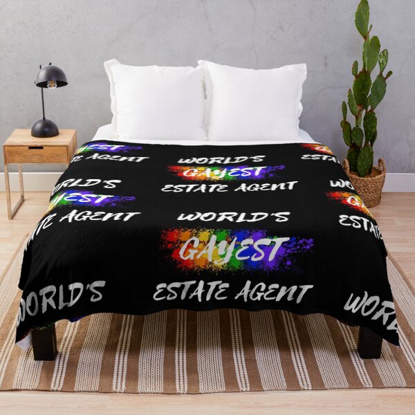 Item preview, World's Gayest Estate Agent Queer Joke With Rainbow Colors For Pride Month In Black designed and sold by LuckyKermit.