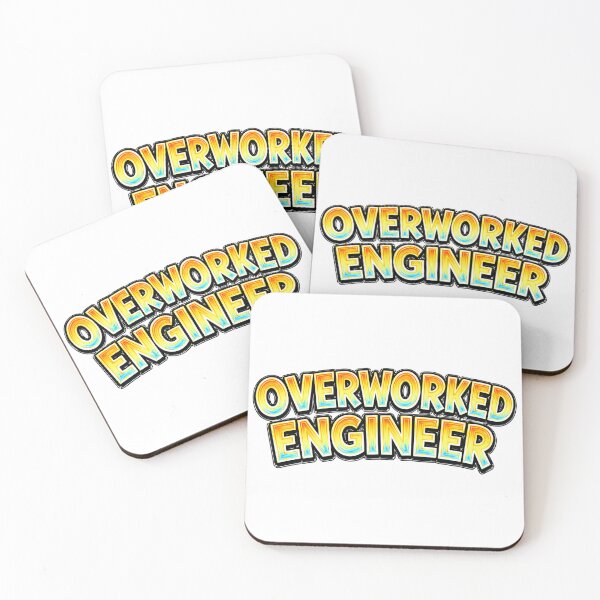 Item preview, OVERWORKED ENGINEER – hand drawn childlike typography designed and sold by Mac Sketches.