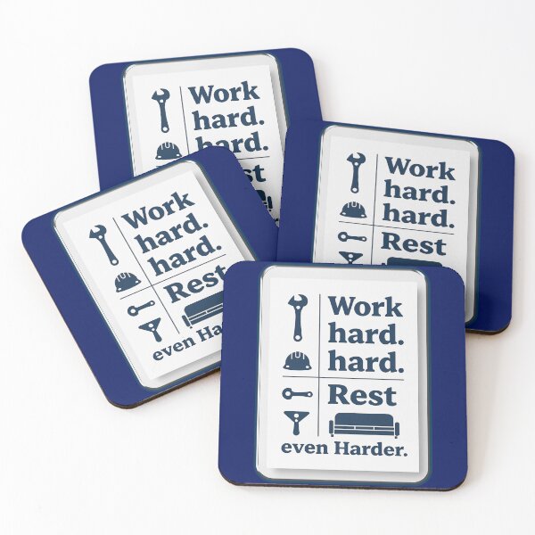 Item preview, Work Hard Rest Even Harder Minimal Worker Design designed and sold by Topoartispp.