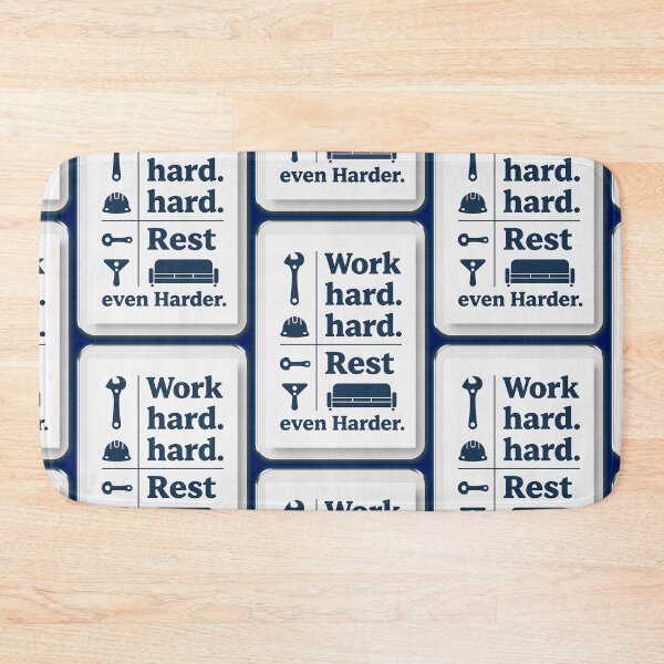 Aperçu de l'œuvre Work Hard Rest Even Harder Minimal Worker Design créée et vendue par Topoartispp.