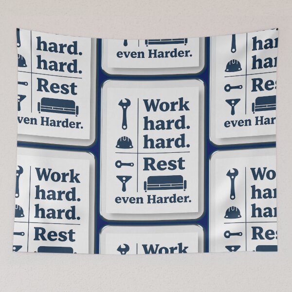 Item preview, Work Hard Rest Even Harder Minimal Worker Design designed and sold by Topoartispp.