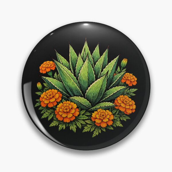 Item preview, Vibrant Agave Marigold Botanical Line Art Style designed and sold by Tsugraf Designs.