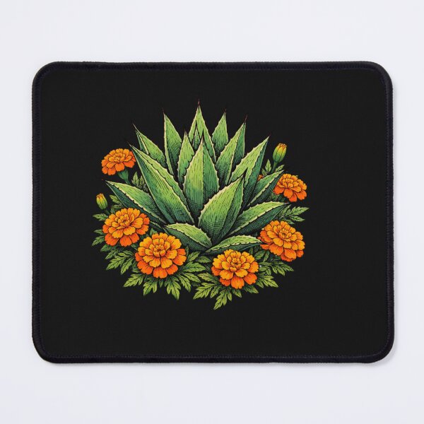Item preview, Vibrant Agave Marigold Botanical Line Art Style designed and sold by Tsugraf Designs.