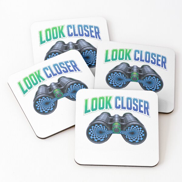 Item preview, LOOK CLOSER T-Shirt – Optical Illusion Binoculars Graphic, Trippy Vortex Design designed and sold by Aimetoi.