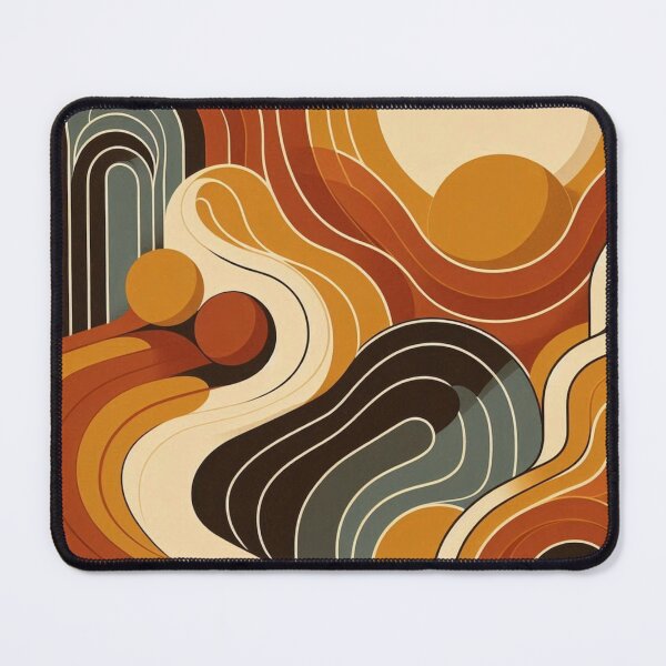 Item preview, Retro Waves – Abstract Earth Tone Design designed and sold by Dogandesighn.