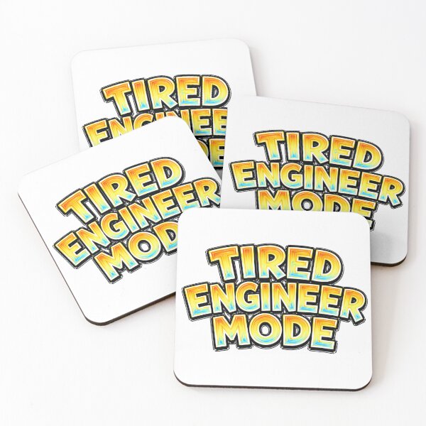 Item preview, TIRED ENGINEER MODE – hand drawn childlike typography designed and sold by Mac Sketches.