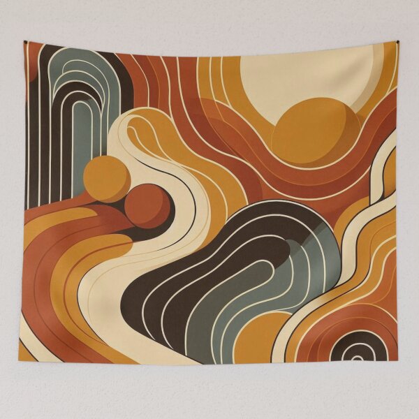 Item preview, Retro Waves – Abstract Earth Tone Design designed and sold by Dogandesighn.