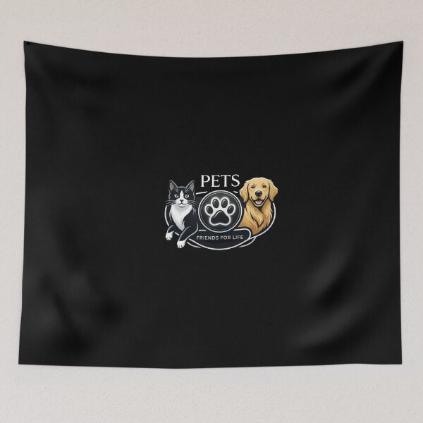 Item preview, Cute Dog and Cat Best Friends - Pet Love Art designed and sold by Laaltex.