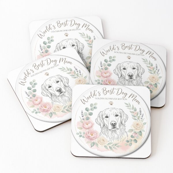 Artikelvorschau, Boho Golden Retriever Mom - Floral Dog Mother's Day entworfen und verkauft von Pfotenfaden.