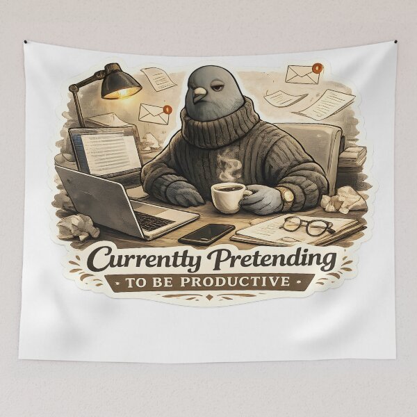 Item preview, Currently Pretending To Be Productive Luxury Office Burnout Aesthetic designed and sold by StickyGuys.