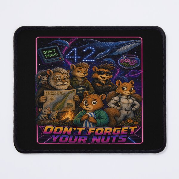 Item preview, Don’t Forget Your Nuts – Space Squirrel Hitchhiker Parody designed and sold by SecretSquirrellDesigns.