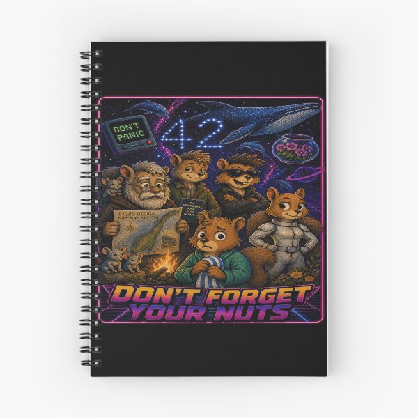 Item preview, Don’t Forget Your Nuts – Space Squirrel Hitchhiker Parody designed and sold by SecretSquirrellDesigns.