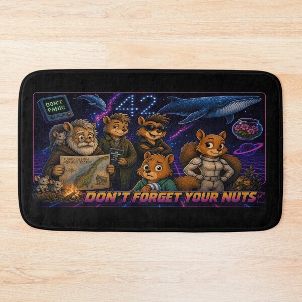 Item preview, Don’t Forget Your Nuts – Space Squirrel Hitchhiker Parody designed and sold by SecretSquirrellDesigns.