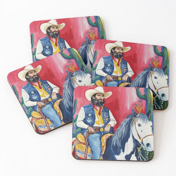 Item preview, Cowboy Riding Horse Fauvist Style Illustration designed and sold by cotoprints.