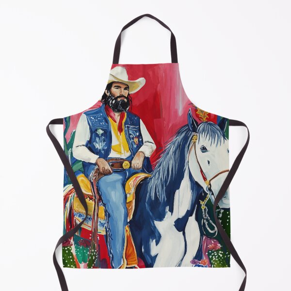 Item preview, Cowboy Riding Horse Fauvist Style Illustration designed and sold by cotoprints.