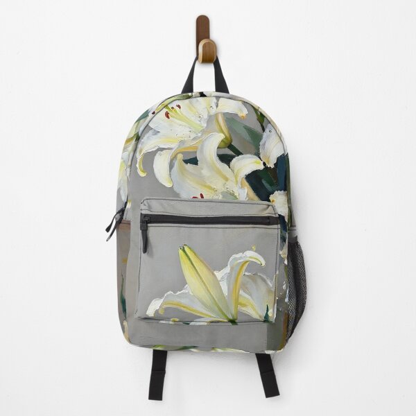 Item preview, Painting of white Litllies in a vase designed and sold by Mia's Menagerie.