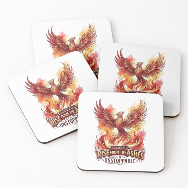 Item preview, Rise From The Ashes - Unstoppable Phoenix Watercolor Art designed and sold by Style-InkPulse.