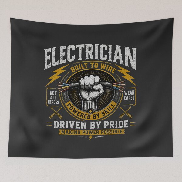 Item preview, Electrician Powered By Skill Driven By Pride Shirt Electrician Gift designed and sold by Drip5.