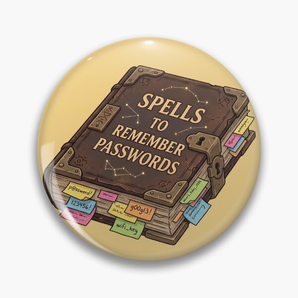 Item preview, Spells to Remember Passwords - Funny Witchy Spellbook designed and sold by MythoWorldddd.