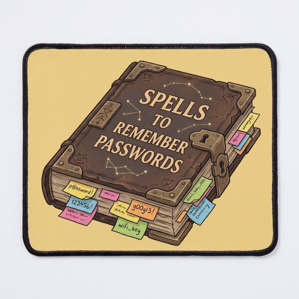 Item preview, Spells to Remember Passwords - Funny Witchy Spellbook designed and sold by MythoWorldddd.