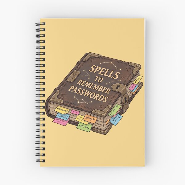 Item preview, Spells to Remember Passwords - Funny Witchy Spellbook designed and sold by MythoWorldddd.