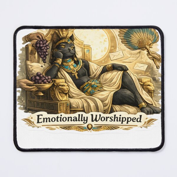 Item preview, Emotionally Worshipped Egyptian Cat Queen Luxury Mythology Aesthetic designed and sold by StickyGuys.