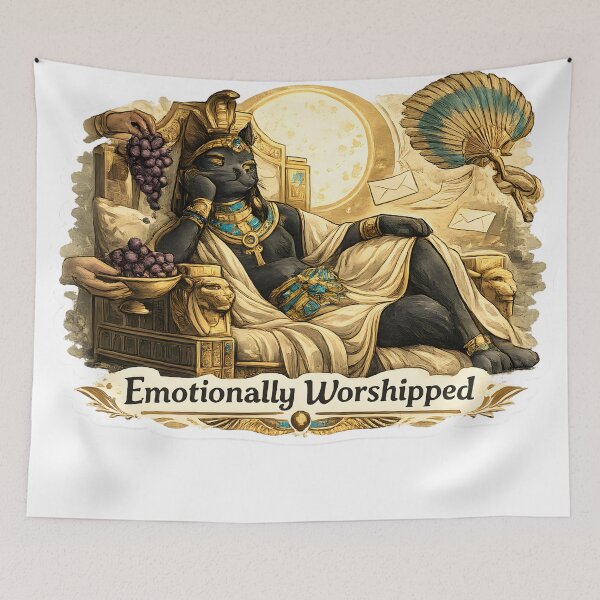 Item preview, Emotionally Worshipped Egyptian Cat Queen Luxury Mythology Aesthetic designed and sold by StickyGuys.