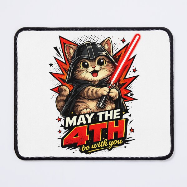 Item preview, May The Fourth Be With You Funny Space Cat Dark Warrior designed and sold by LumePrint.