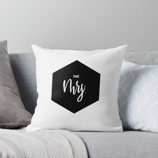 Item preview, The Mrs - Hand Lettering, Black and White Hexagon Design - Modern Calligraphy  designed and sold by breecraftdesigns.