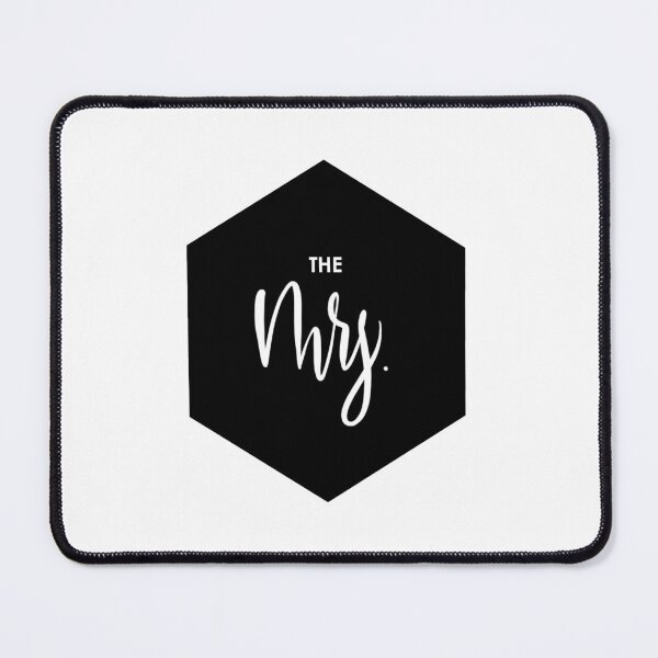 Item preview, The Mrs - Hand Lettering, Black and White Hexagon Design - Modern Calligraphy designed and sold by breecraftdesigns.