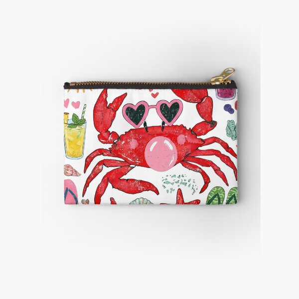 Item preview, Crab Blowing Bubble Pink Gum Summer Tropical Margarita Art designed and sold by VGAfanatic.