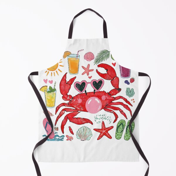 Item preview, Crab Blowing Bubble Pink Gum Summer Tropical Margarita Art designed and sold by VGAfanatic.