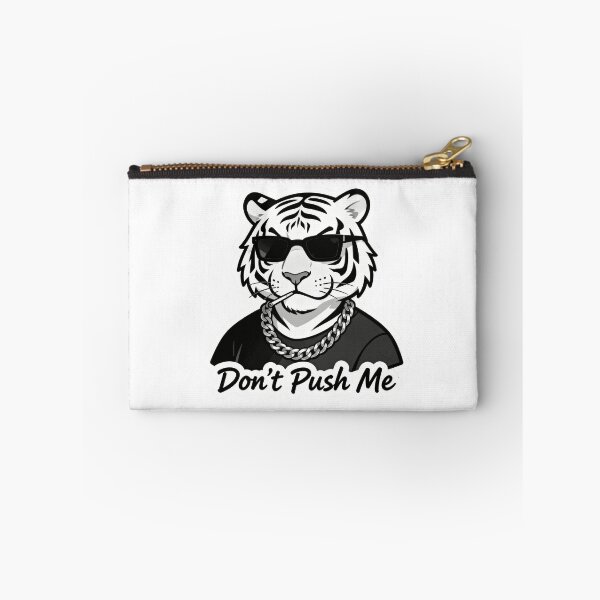 Item preview, White Tiger Cool Sticker DON'T PUSH ME 4 designed and sold by HealthyEnvy.