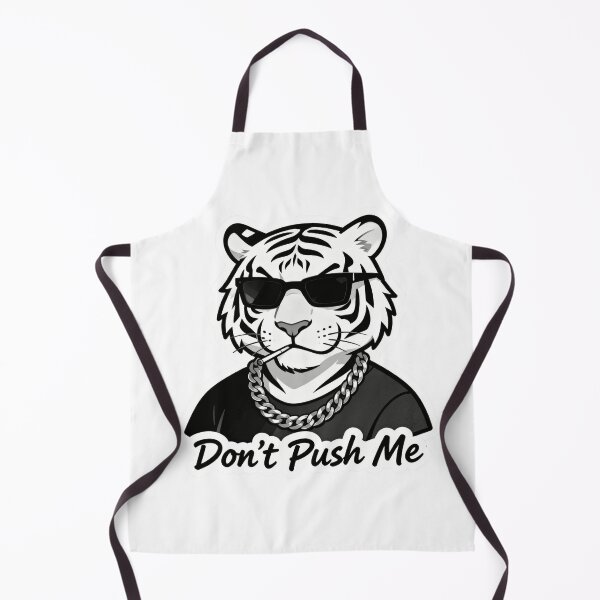 Item preview, White Tiger Cool Sticker DON'T PUSH ME 4 designed and sold by HealthyEnvy.