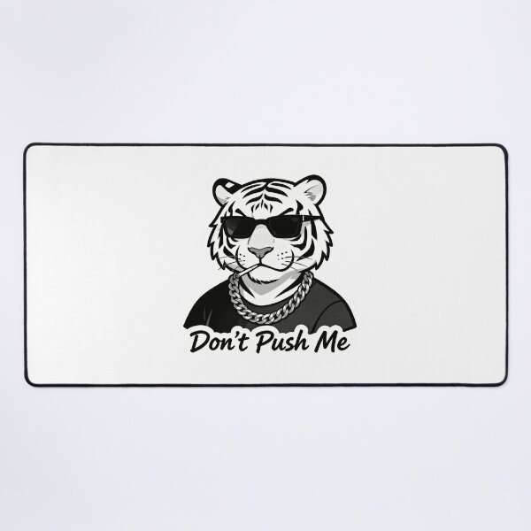 Item preview, White Tiger Cool Sticker DON'T PUSH ME 4 designed and sold by HealthyEnvy.