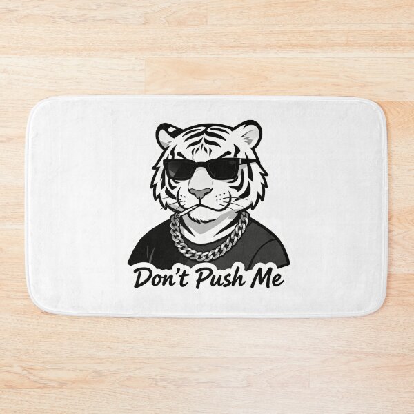 Item preview, White Tiger Cool Sticker DON'T PUSH ME 4 designed and sold by HealthyEnvy.