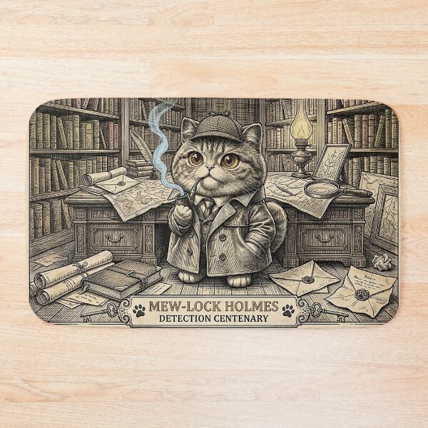 Item preview, The Scholar of Baker Street: Mew-Lock Holmes Portrait designed and sold by CataosMeow.